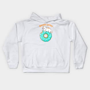 Cat Donut Lover Kids Hoodie